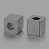 Бусина 217 Кубик 4*4*4мм цвет платины (Хирургическая сталь) Купить Бусина 217 Кубик 4*4*4мм цвет платины (Хирургическая сталь) с доставкой по России