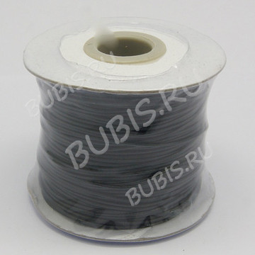 Вощёный полиэстеровый шнур 03-К "корейский" 1мм черный катушка (75м)
