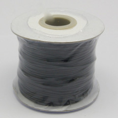 Вощёный полиэстеровый шнур 03-К "корейский" 1мм черный катушка (75м)