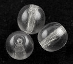 Бусина округлая 3мм св.серая прозрачная (стекло) (50шт.)