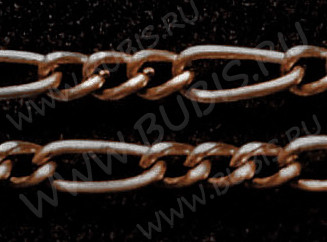 Цепочка I027 Фигаро звенья 6,5*3мм и 3,5*2мм античная медь (Iron) (50см)