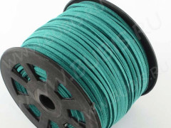 Замшевый шнур 03 плоский 3*1,5мм бирюзовый (1м)