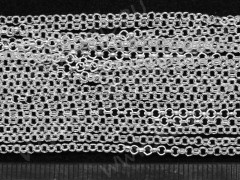 Цепочка I035 &quot;Rolo&quot; округлое звено 2*2мм серебристая (Iron) (50см)