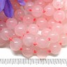 Купить (ОПТ) Бусина округлая 10мм Розовый кварц (камни) (НИТЬ) с доставкой по России