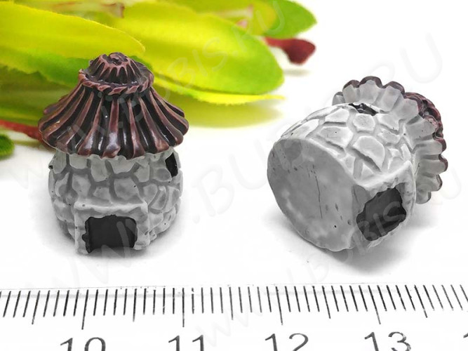 Декоративный элемент 082 Фигурка для миниатюр 21*16,5*16мм Домик (резин)