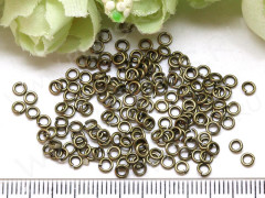 (ОПТ) Колечки обычные 3*0,7мм античная бронза (Iron) (100гр)