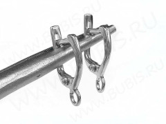 Швензы с английским замком №103 Полумесяц 19*11*1,5мм цвет платины (Brass с родированием) (1 пара)