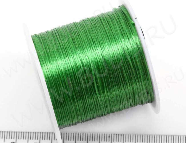 Резинка 04 спандекс 0,8мм зелёная (катушка ок.10м)
