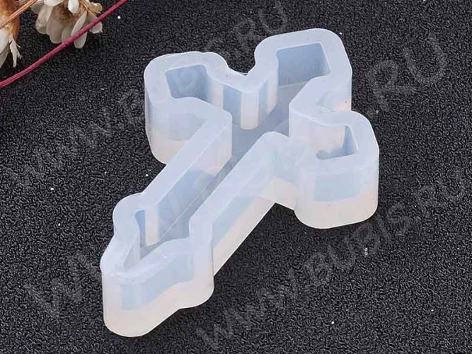 Молд 083 для эпоксидной смолы Крест 39*25*7,5мм (силикон)