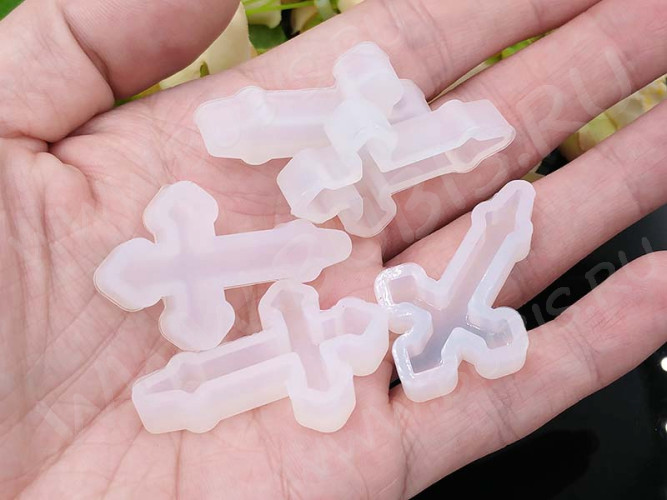 Молд 083 для эпоксидной смолы Крест 39*25*7,5мм (силикон)