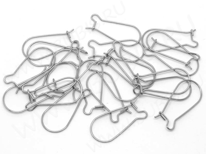 Швензы-петли №16 25*12*0,7мм цвет платины (хирургическая сталь) (1 пара)