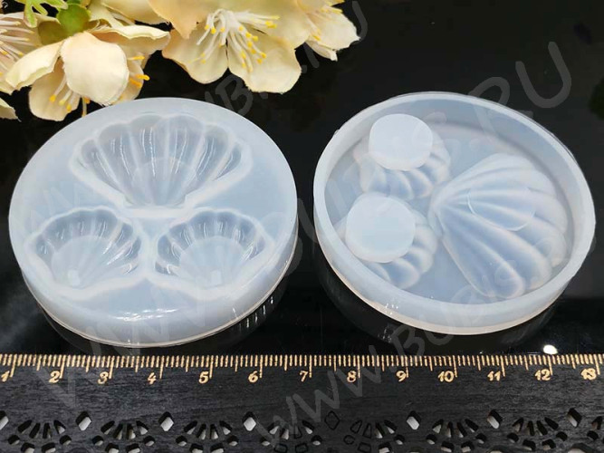 Молд 088 для эпоксидной смолы Ракушки Подвеска Кулон (силикон)