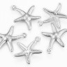 Подвеска Морская звезда 10 19*15*2,3мм цвет платины (Хирургическая сталь) Купить Подвеска Морская звезда 10 19*15*2,3мм цвет платины (Хирургическая сталь) с доставкой по России