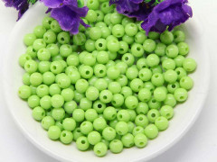 Бусина Округлая 28 Шар 5мм салатовый глянцевый непрозрачный (акрил) (50шт.)