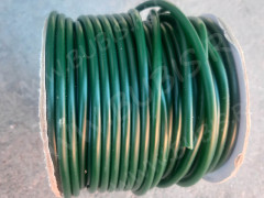 Полиуретановый шнур 15 4мм ПОЛЫЙ (2мм) зелёный изумрудный глянцевый (1м)