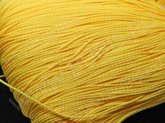 (СКИДКИ!!!) Вощёный п/э шнур "канатик" 1мм жёлтый (ок.75м)