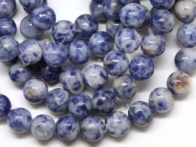 Бусина округлая 10мм Содалит (камни)(НИТЬ)