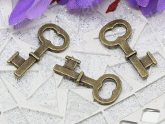 Подвеска Ключик 17 3D 25,5*12*2,5мм античная бронза (литьё)