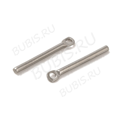 Подвеска палочка 03 15*2мм цвет платины (Хирургическая сталь) 