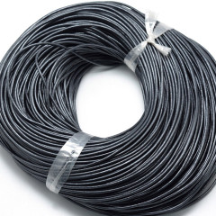 Шнур кожаный 10 воловья кожа 2мм тёмно-серый графитовый (1м)