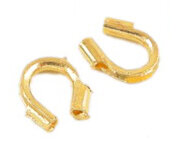 Защита ланки 01 протектор от перетирания нити и лески 4*5*1мм золотистая (Brass) (50шт.)