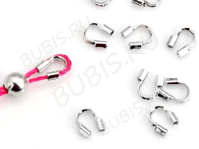 Защита ланки 01 протектор от перетирания нити и лески 4*5*1мм золотистая (Brass) (50шт.)