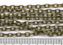 Цепочка I028 с узором звено 4*3мм античная бронза (Iron) (50см)