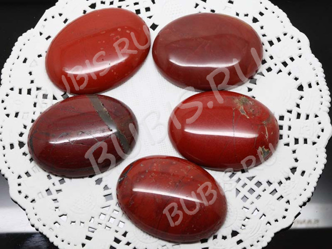Кабошон каменный 102 Овал 40*30*7мм Яшма красная (камни)