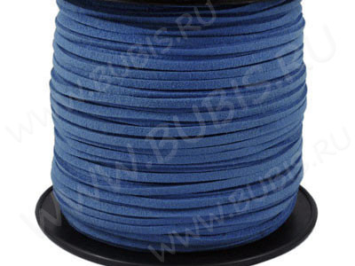 Замшевый шнур 03 плоский 3*1,5мм бледно-синий (1м)