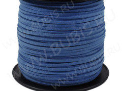Замшевый шнур 03 плоский 3*1,5мм бледно-синий (1м)