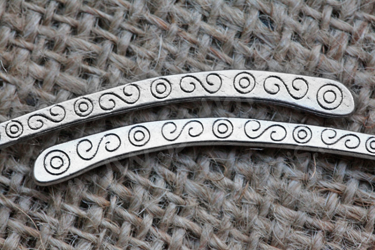 Основа (заготовка) для закладки 12 с завитушками 8,35*1,35*0,15см античное серебро (литьё)