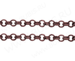 Цепочка I036 "Rolo" округлое звено 2,5*2,5мм античная медь (Iron) (50см)