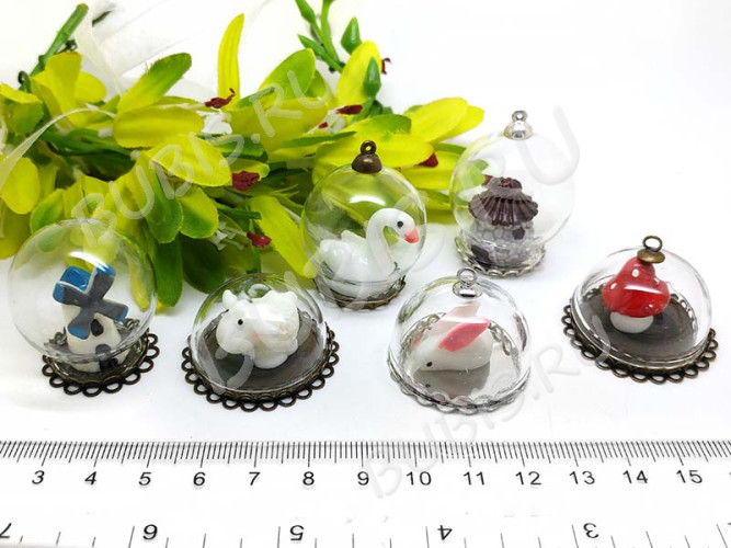 Декоративный элемент 083 Фигурка для миниатюр 23,5*13*13мм Мельница (резин)