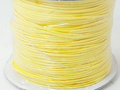 Вощёный полиэстеровый шнур "корейский" 1мм желтый (1м)