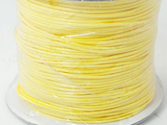 Вощёный полиэстеровый шнур &quot;корейский&quot; 1мм желтый (1м)