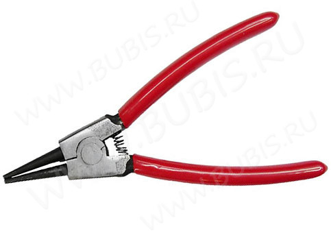 Круглогубцы 03 "обратные" с пружинкой 155мм с красными ручками (инструменты для бижутерии)