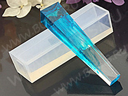 Молд 028 для эпоксидной смолы Кристалл Куб сужающийся 49*14*14мм (силикон)