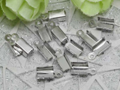 (ОПТ) Зажимы №02 12*4*4мм цвет платины (Iron) (500шт.)