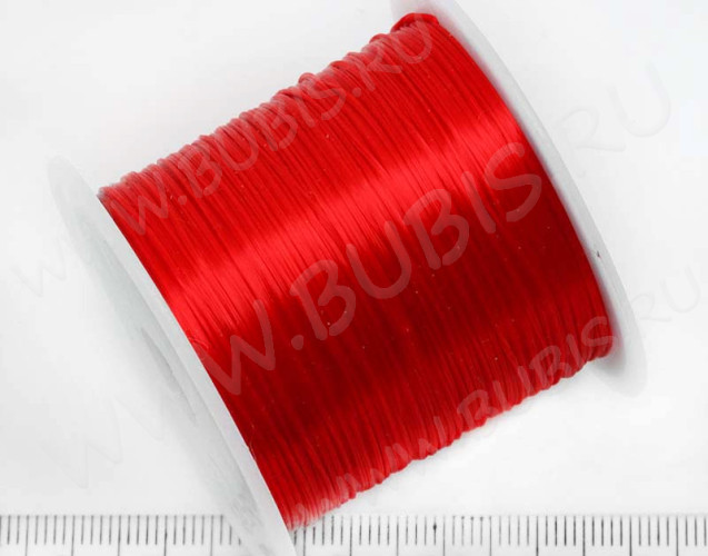 Резинка 04 спандекс 0,8мм красная (катушка ок.10м)