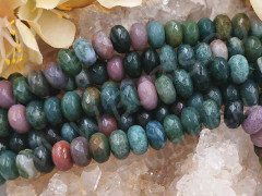 (СКИДКИ!!!) Бусина каменная Абакус 12 ГРАНЁНЫЙ 8*8*5мм Агат Индийский натуральный (камни) (10шт.)