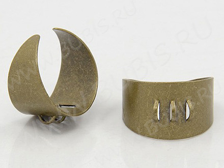 Основа (заготовка) для кольца 107 17мм с 3-мя петельками античная бронза (Brass)