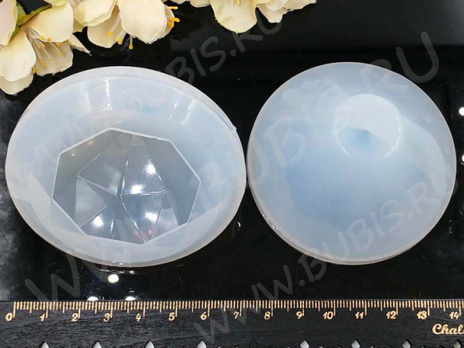 Молд 089 для эпоксидной смолы Большой Кристалл Бриллиант 63*63*40мм (силикон)