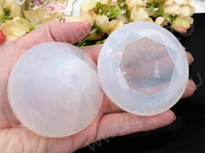 Молд 089 для эпоксидной смолы Большой Кристалл Бриллиант 63*63*40мм (силикон)