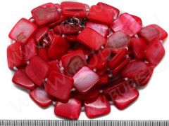 Бусина Квадрат 04 перламутр 15*15*3мм св.красный (перламутр и ракушки) (НИТЬ)