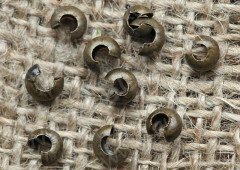 Обжимная бусина 10 маскировочная разъёмная покрывная 6*5,5*4,15мм античная бронза (Brass) (20шт.)