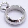 Купить Бусина с петлёй 110 Бейл простой круг 9*6*2мм цвет платины (Хирургическая сталь) с доставкой по России