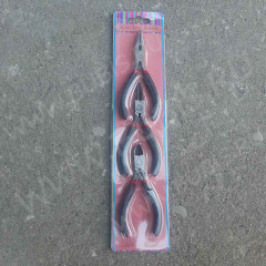 Комплект инструментов 09 набор на блистере 12,5см цвет платины с чёрными ручками (инструменты для бижутерии)