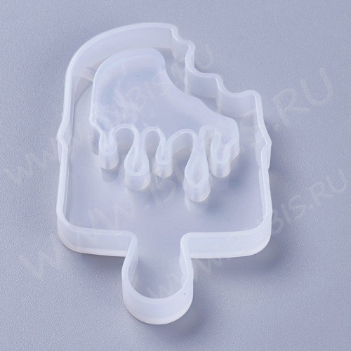 Молд 261 для эпоксидной смолы 65*45*10мм Шейкер/рамка Мороженое Эскимо (силикон)