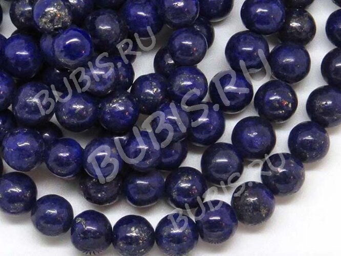 Бусина округлая 10мм Лазурит (камни) (НИТЬ)