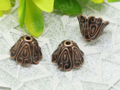 121 Шапочка Тюльпанчик 15*15*10мм античная медь (литьё)